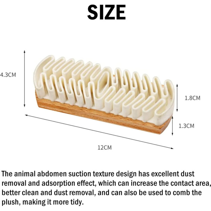 Щітка для чищення замшевого взуття, суха щітка для видалення пилу, силіконова дерев'яна щітка шкіра Piju матеріал для чищення замші/нубуку/взуття та одягу ()