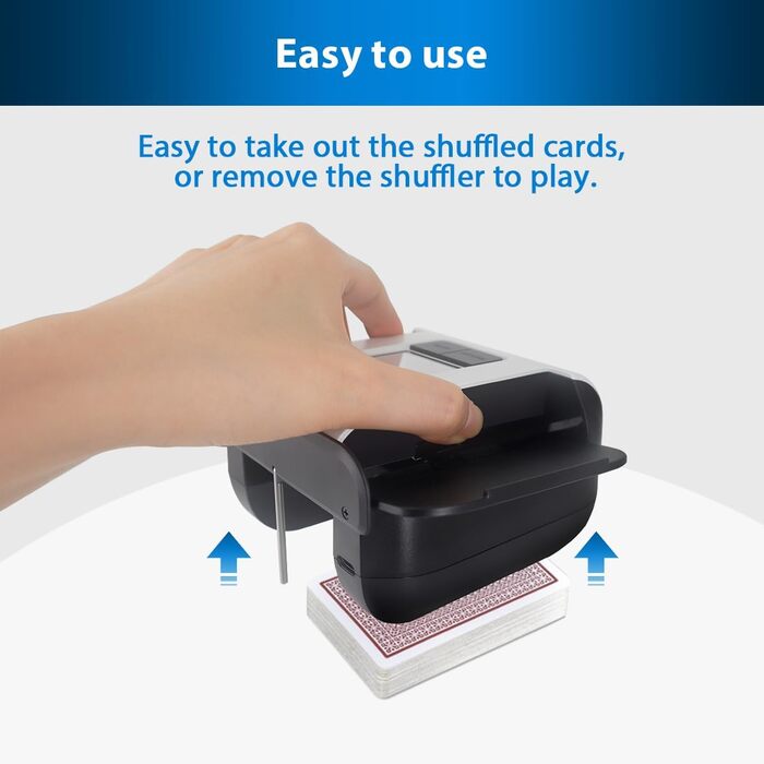 Автоматичний змішувач карт Shufflebox S1 з акумулятором 2000mAh, безшумна машина для перемішування двох колод, компактний розмір