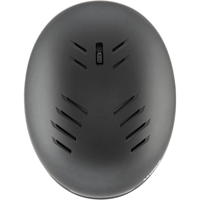 Регульований шолом для лиж та сноуборду з системою вентиляції, що блокується, для жінок та чоловіків, чорний матовий, 58-61 см, обтічний