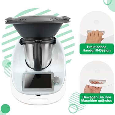 Акрилова розсувна дошка для Thermomix TM6 TM5, класична біла, швидке переміщення