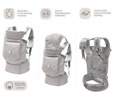 Ергономічна переноска для новонароджених 3 положення від 4 місяців до 18 кг версія 2.0 Marusipio Carries Сумка для немовлят 100 ба