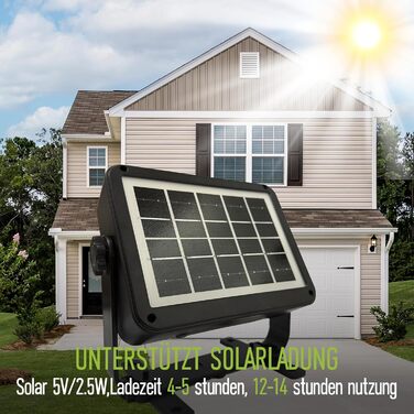 Світлодіодний кемпінговий світильник із сонячними ліхтарями для зовнішнього використання CCT3 із 5 режимами сонячного прожектора 1100 лм 90 Вт, акумуляторний сонячний світильник для огорожі IP65, водонепроникний настінний світильник 4800 мАг, акумулятор д