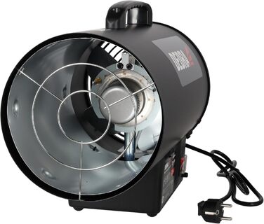 Газовий вентилятор-обігрівач 27 кВт DEDRA DED9943ADE 300 м/год, електричне п&39єзопідпалювання, робочий діапазон температур 2050C, вбудований вентилятор, системи безпеки, мобільний та ергономічний