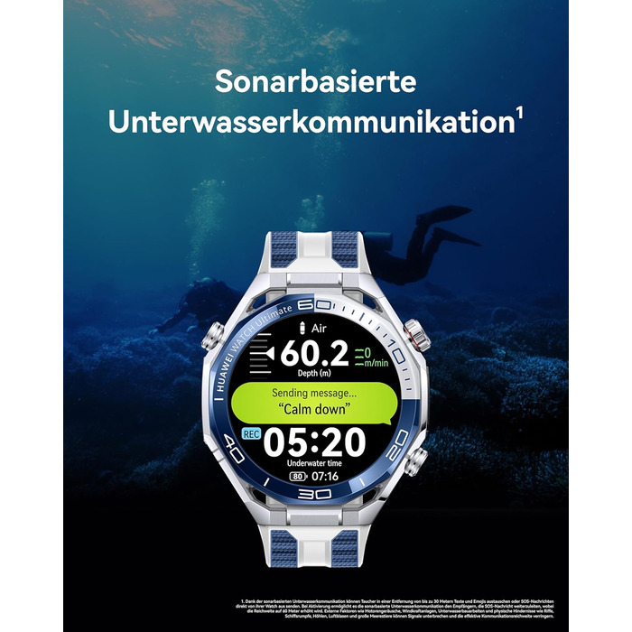 Розумний годинник HUAWEI Watch Ultimate 2, GPS, 20 атм, аналіз здоров&39я, емоційне благополуччя, здоровий сон, підводний зв&39язок на основі сонару, мобільні дзвінки з eSIM без смартфона, чорний. Автономний годинник Ultimate 2, чорний.