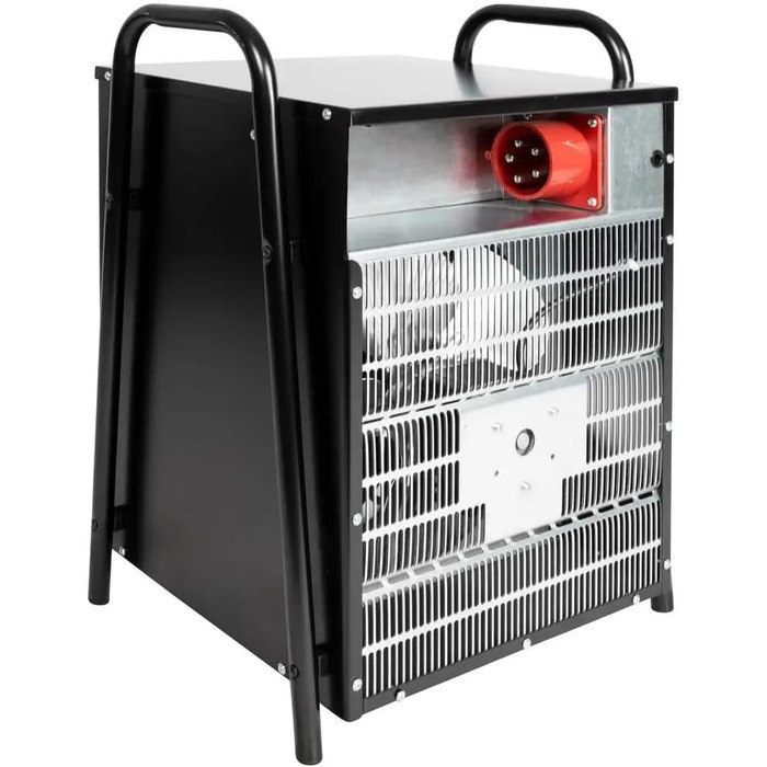 Електричний обігрівач Gde GH 15 EV (400 В, 15 кВт, 3 рівні нагріву 5 / 10 / 15 кВт, продуктивність вентилятора 1292 м/год, споживання струму 22 А, термостат з плавним регулюванням, захист від перегріву та ручки для перенесення) Одинарний