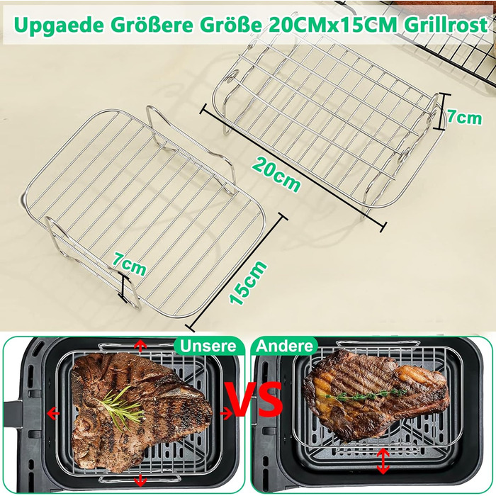 Силіконова форма для аксесуарів для фритюрниці- Аксесуари для фритюрниці Ninja Foodi AF400EU AF500EU Double Stack XL SL400EU 9.5 л, COSORI 8.5 л, аксесуари для двозонної фритюрниці, аксесуари для фритюрниці