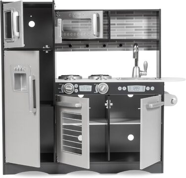 Дитяча іграшкова кухня зі світлодіодним спалахом, дерев'яна дитяча іграшка, рольові кухонні аксесуари, включаючи рольову кухню для