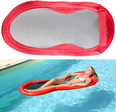 Водяний гамак infactory Комплект із 2 водних гамаків 200 x 90 см, включаючи сумку для транспортування (водяний гамак з надувним матрацом, надувний водяний гамак, надувний)