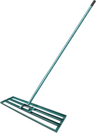 Гребінь для вирівнювання газону, 925 см, інструмент для догляду за газоном з регульованою ручкою 186 см, садовий рівняючий грабель для ґрунту, саду, двору, догляду за газоном (36 x 10 дюймів)