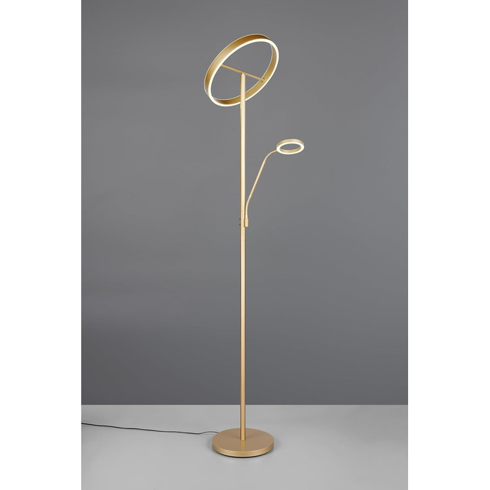 Стільовий торшер Trio Leuchten Willis 449510279, металевий, золотистий, 39 5.5 Вт LED, регульована колірна температура, диммер