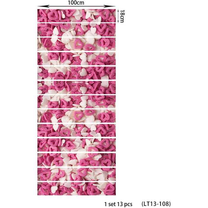 Наклейки для сходів Прикраса будинку Наклейки на сходовий підйом 13 шт. самоклеючі вінілові художні шпалери для сходів Наклейки на стіни LT-108 Порошок 100 х 18см LT-108 Пудра 100 х 18см х 13 шт.