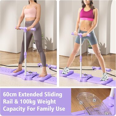 Дошка для пілатесу-реформера для домашнього використання, тренажер для м&39язів тазового дна, лижний тренажер, знімні ручки для віджимань, фітнес-дошка, тренажер для тренування м&39язів тазового дна для жінок, силові тренування та корекція фігури
