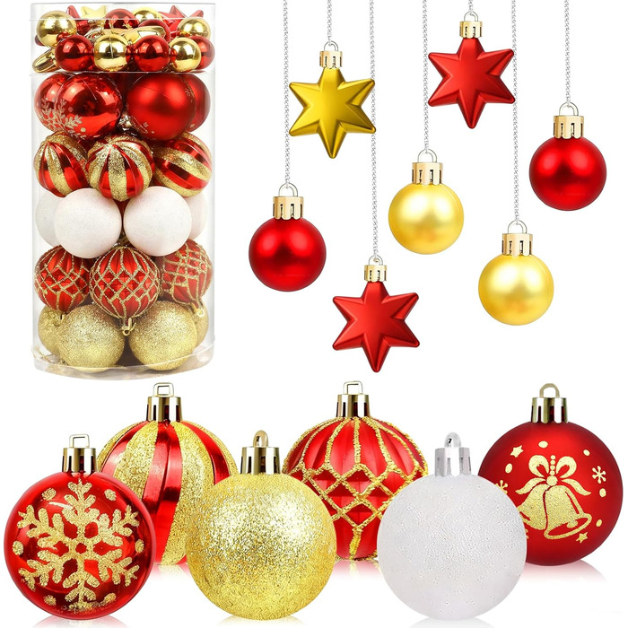 Набір із 40 предметів різдвяних кульок YUEJIDZ
