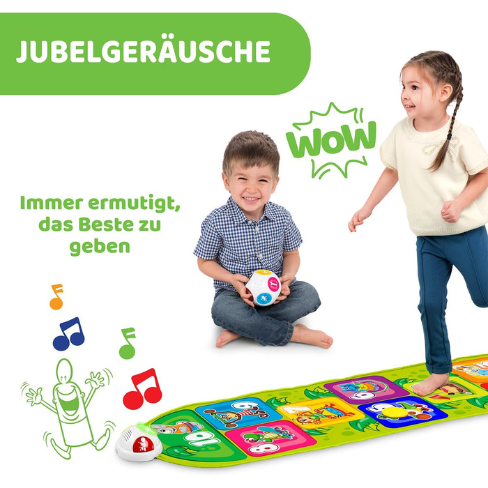Електронний килимок для стрибків Chicco Jump & Fit, Інтерактивна гра зі світлом і звуком, Музичний килимок для дому, 2 режими гри,
