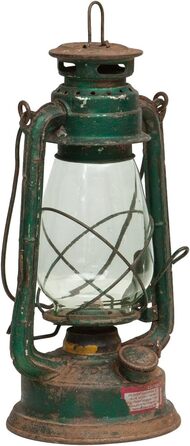 Антикварний металевий олійний ліхтар Biscottini Д15,5 x Ш15,5 x В32,5 - Центральна композиція - Домашній декор - Ліхтар у стилі шеббі-шик - Кемпінг