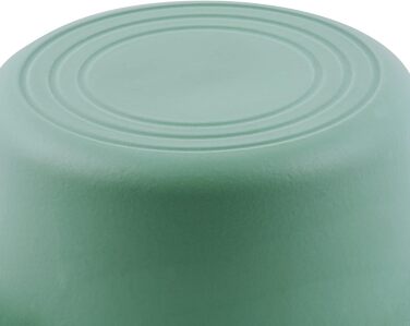 Чавунна емальована каструля Mahlzeit 6,9 л м'ятна, кругла чавунна каструля з кришкою та 2 ручками традиційна чавунна каструля, ема