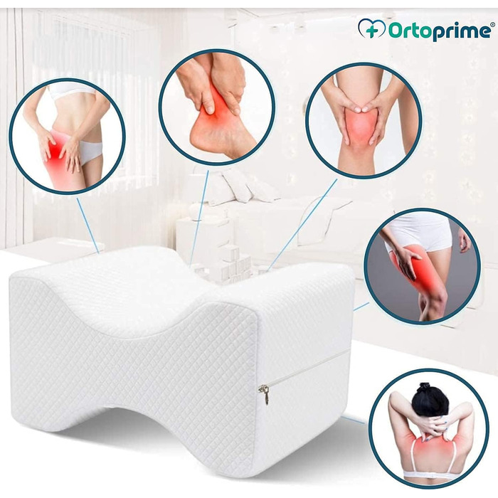 Ортопедична подушка для колін та ніг OrtoPrime - Подушка для колін для тих, хто спить на боці - Подушка для колін знімає тиск, зменшує напругу та виправляє поставу спини - Піна з ефектом пам&39яті