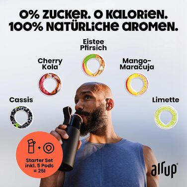 Сталевий стартовий набір для пляшок Оригінальний виготовлений з нержавіючої сталі в т.ч. стручки 5 смаків, без цукру I 480 мл Ваку