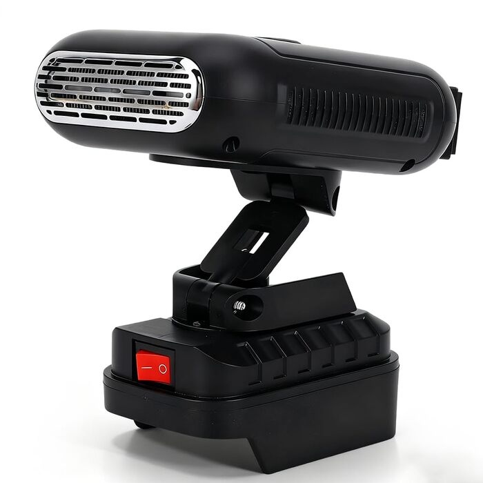 Обігрівач на батарейках, вентилятор-обігрівач на батарейках, автомобільний обігрівач з батарейками, поворот на 90, 2 портативні USB-обігрівачі, сумісний з BL1830 BL1850 BL1840 BL1845 BL1815 BL1820 BL1860B