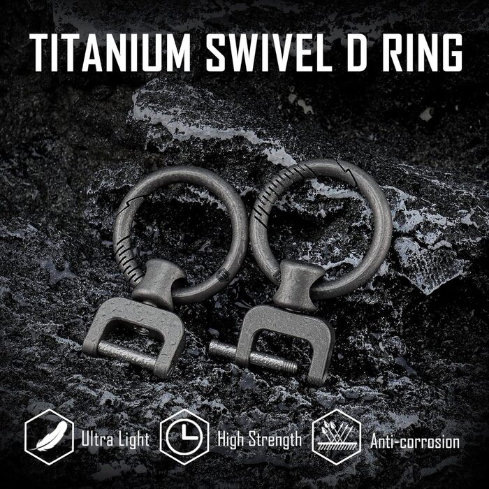 Титановий брелок KeyUnity з боковим принтом, мінімалістичний брелок із швидким відстібанням для карабіна, ключів від машини та ключів від будинку Ka36m