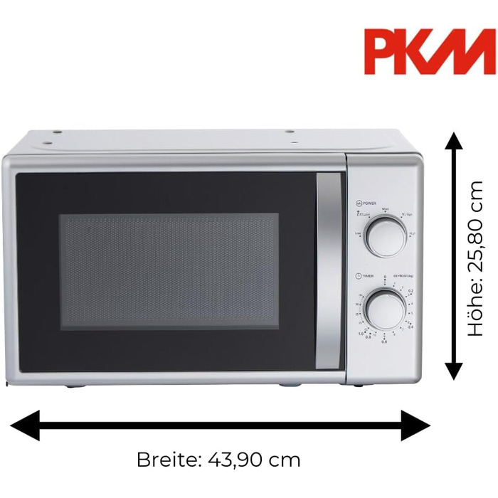 ПКМ MW700-20 UB2 Підставка або мікрохвильова піч під стільницею 700 Вт Ширина 44 см 20 літрів Таймер