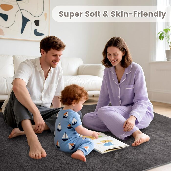 Килимок-доріжка, пухнастий короткий ворс, килим для вітальні, однотонний, для передпокою, сучасний, м&39які килими для приліжкової кімнати, килимок/декор/спальня/дитяча кімната, 80x150 см, темно-сірий, прямокутний, 80 x 150 см (прямокутний)