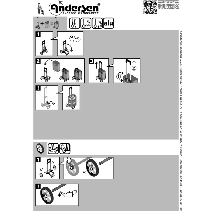 Сумка-візок Andersen Alu Star Shopper Tamo Anthracite (115-166-80)