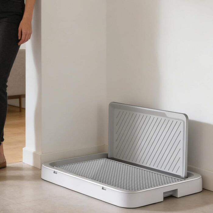 Туалет для дресирування собак, лоток для собак, критий туалет для собак з настінною опорою, для собак малого та середнього розміру