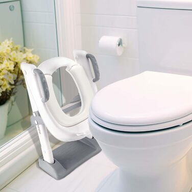 Дитячий дитячий унітаз, крісло для унітазу зі сходами, регульоване крісло для унітазу з поліуретановою підкладкою, стійке до бризо