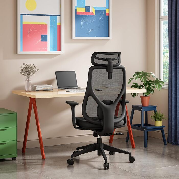 Ігрове крісло, Ергономічне офісне крісло, Робоче крісло, Крісло керівника, Обертове крісло, Регульоване робоче крісло для домашнього офісу, Геймери до 150 кг, Комп&39ютерне крісло, Офісне крісло - MOYO Black