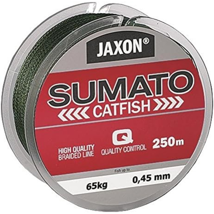 Плетена волосінь Jaxon SUMATO Catfish Wels Catfish Line Braided Line 250 м (0,09 /м) (0,45 мм/вантажопідйомність 65 кг)