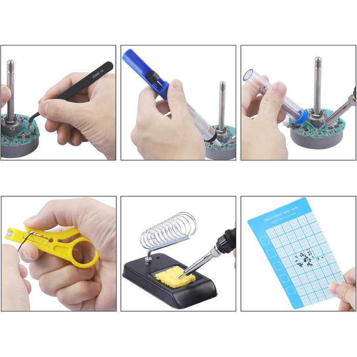 Набір електричних паяльників - набір паяльників 80 Вт, на паяльнику, регульована температура 180 - 480 з ручкою паяльника, паяльни