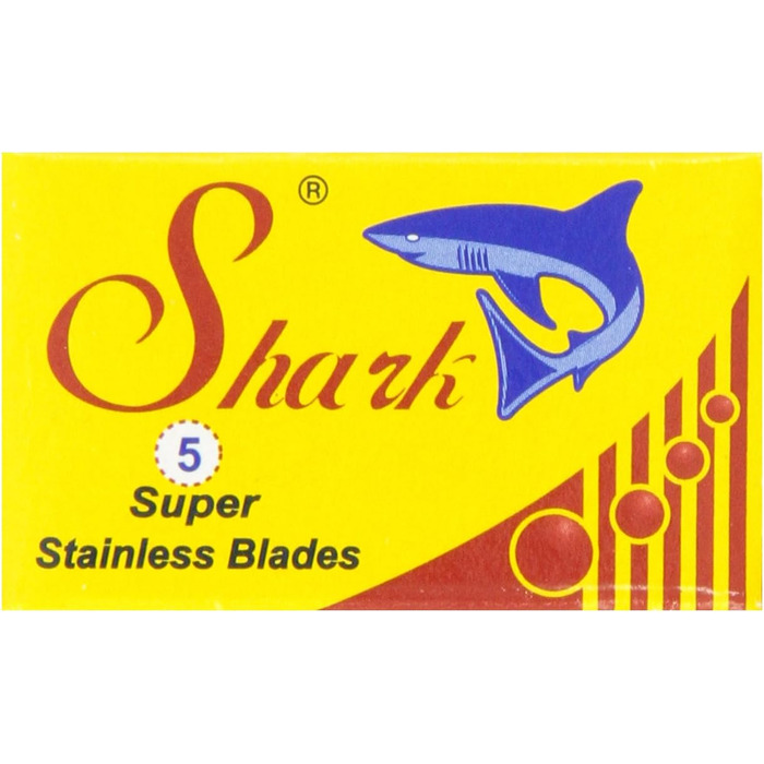 Леза безпечної бритви Shark Super Stainless з двома краями, 20 x 5 шт.