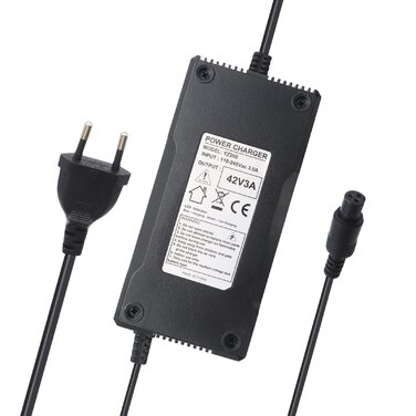 Замінний адаптер зарядного пристрою 42V 3A для самокатів, ховербордів, самобалансування 2-колісного, 3-контактний для зарядного пристрою сумки-мода та спортивного мода