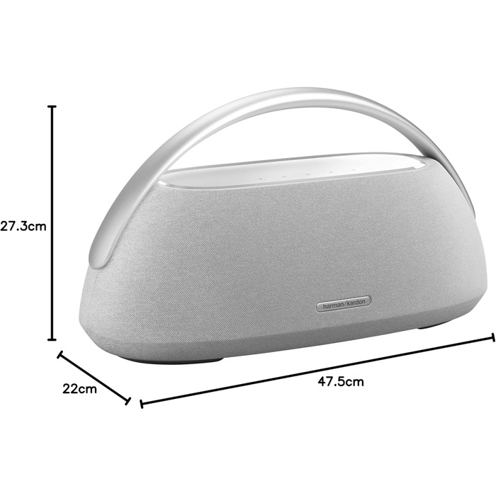Колонка Harman Kardon Go Play 3 сірого кольору - портативна колонка з 8-годинним акумулятором і потужним басом сірого кольору
