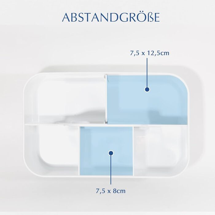 Кошик-органайзер з ручкою, 24x15x11 см, пластиковий кошик, кошик для прибирання, кошик для рукоділля, кошик для столу, місце для зберігання ручок, для ванної кімнати, для туалетного столика, для приладдя для рукоділля, для швейного приладдя (білий) Білий-