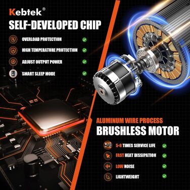 Професійні електричні садові ножиці Kebtek, акумуляторні ножиці 16,8 В для обрізки садових рослин з 2 акумуляторами ємністю 2500 мАг, діаметр різання 30 мм