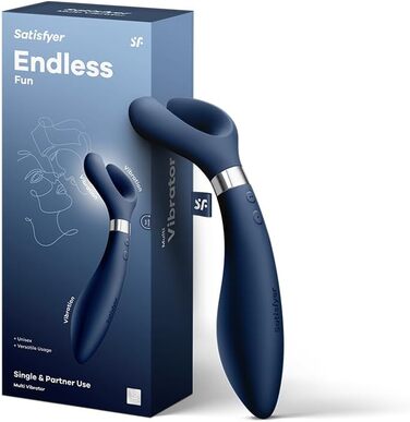 Вібратор для пар Satisfyer Endless Fun, 33 режими використання, 100 функцій вібрації, синій