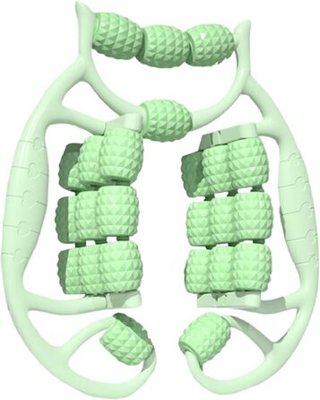 Ролик для масажу м'язів, 24-колісний ручний масажер для ніг із затискачем Аксесуари для масажу, Міорелаксанти, Портативні затискачі Масажер для руки, передпліччя, ноги зеленого кольору