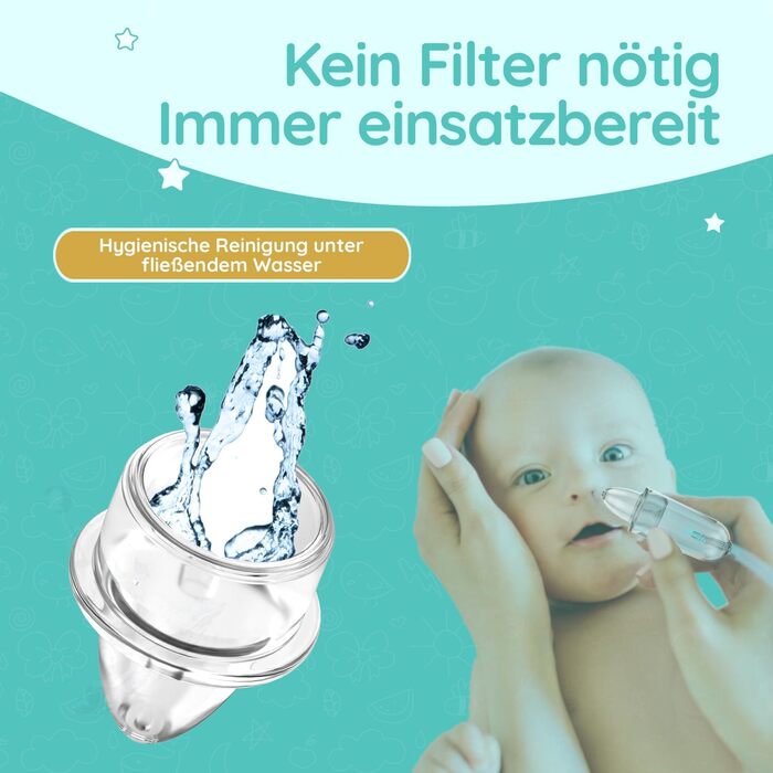 Дитячий назальний аспіратор для новонароджених і малюків багаторазовий дитячий носовий аспіратор із медичного силікону, 3 змінні н