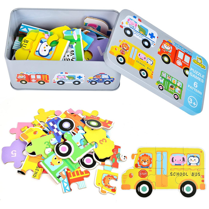 Дитячий пазл EKKONG, дерев&39яні іграшки для дітей, дерев&39яні пазли від 2 3 4 5 років, іграшки Монтессорі на Різдво, день народж