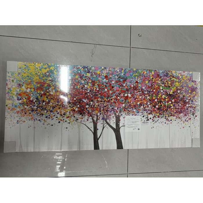 Барвисте дерево життя з рамкою Картини на полотні Червоне жовте дерево Картини на полотні Картини на полотні Картина на полотні Фо