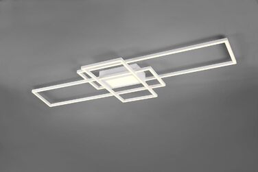 Стеля LED-світильник Trio Leuchten Irvine 620010431, матовий білий метал, 60 Вт LED, з пультом, димером та нічним підсвічуванням