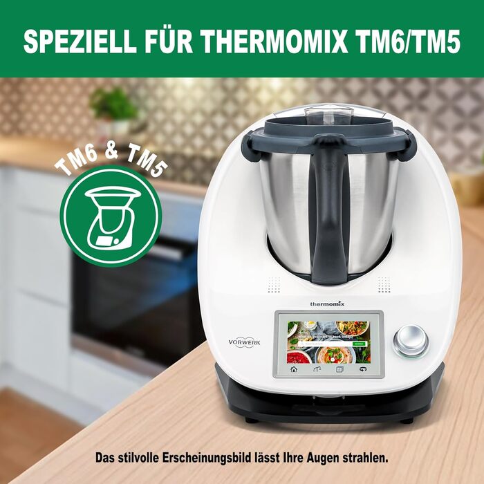 Для розсувної дошки Thermomix TM6 TM5 акрил, швидкопереміщена дошка Ticanros Premium для кухонного комбайна Thermomix Vorwerk TM6 аксесуари Pad Board, глянцевий чорний