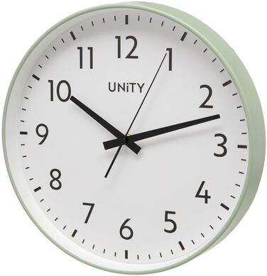 Настінний годинник Unity Fradley, безшумний, сучасний, зелений, 30 см