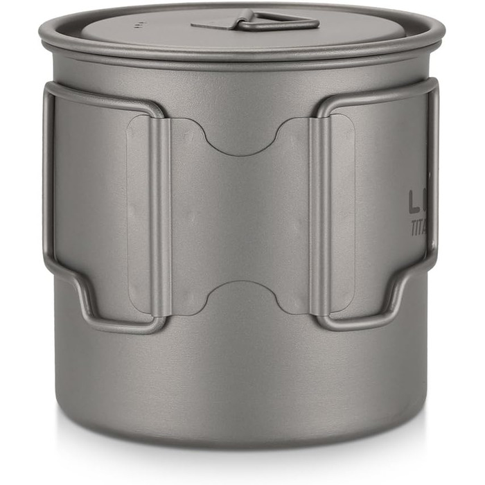 Портативний титановий горщик Lixada з титановою ручкою, що складається, для кемпінгу, відпочинку на природі, для пікніка, походів