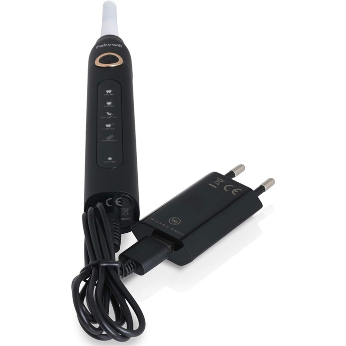 Блок живлення Wicked Chili - Ultra Slim - USB-адаптер підходить для електричної зубної щітки, звукової зубної щітки, іригатора ротової порожнини сумісний з Fairywill P11 Plus, 507, 508, 551, 515, 917, E11 (1A 5V)