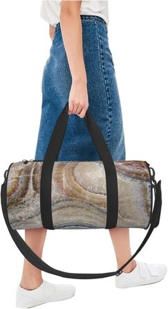 Сумка-реізеташ Onyx Stone, кругла, великої місткості, легка та міцна, ідеальний подарунок для походів, відпустки, ділових поїздок та іншого, камінь Onyx, блідо-блакитний колір, універсальний розмір