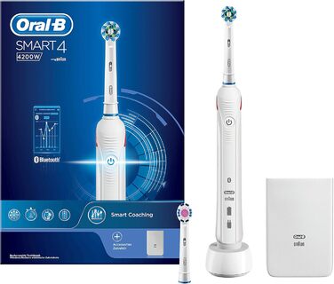 Електрична зубна щітка Oral-B Power Smart 4200W біла, 490 г