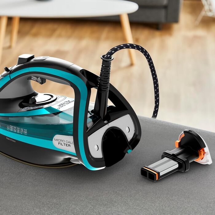 Парова праска Tefal Ultimate Pure FV9844 3200 Вт Micro-Calc-Filter Підошва Durilium Airglide Autoclean Автоматичне вимкнення 0,35